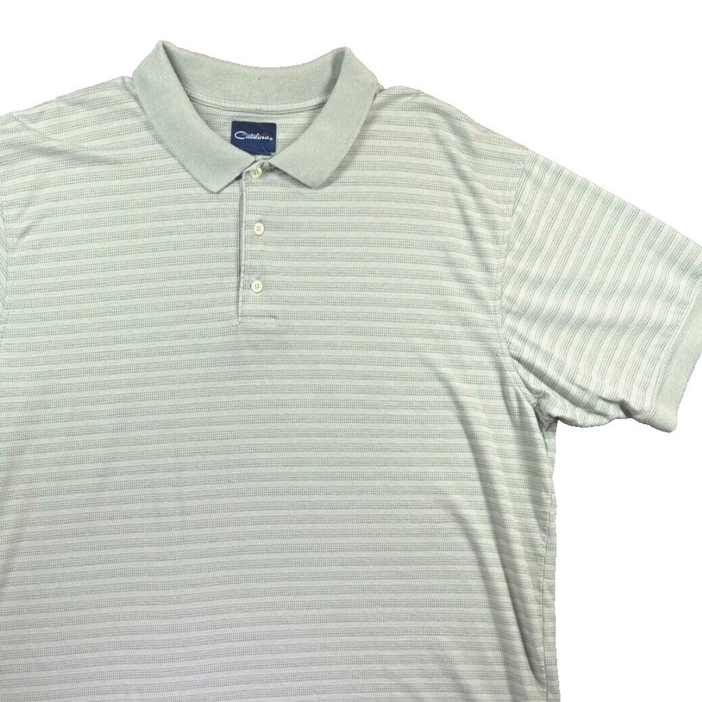 Vintage Catalina Polo Shirt Men‎ 2XL Striped Golf Outdoors Masters Retro 80s